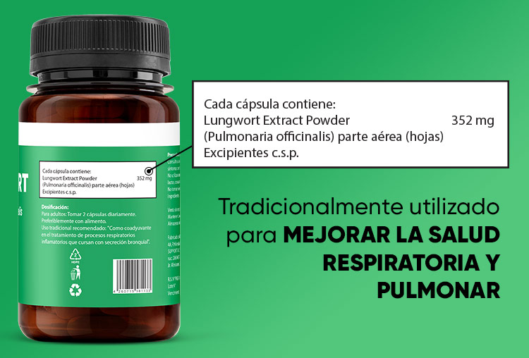 Herboxa Lungwort | Suplemento alimenticio para la salud pulmonar